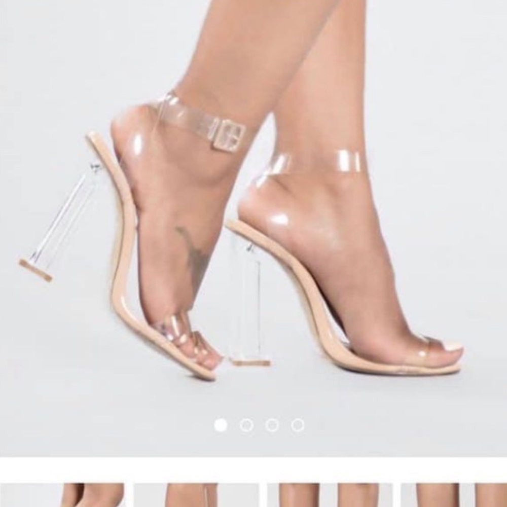 Glass heel size 6